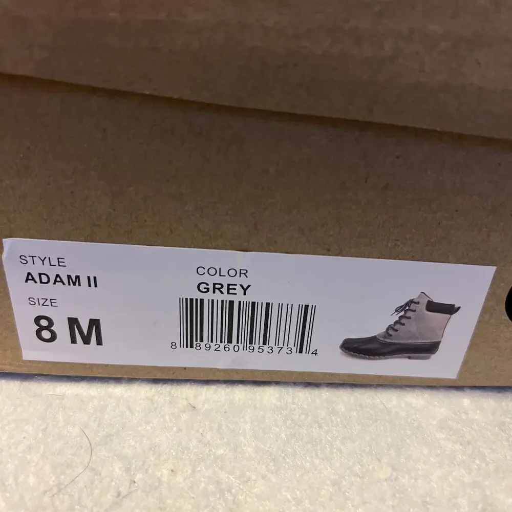 Weatherproof Vintage Men's Adam II Duck Boots Grey 8M New In Box